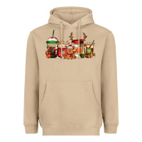 Mushroom Reindeer Christmas Coffee Cups Heavyweight Hoodie - Jasminsmagicworld