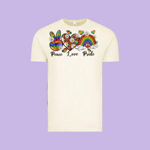 Peace Love Pride Vintage Tee Designed By Texasbilliewilder