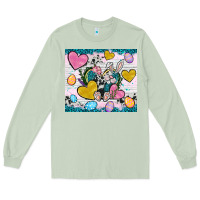 Matcha Easter hearts Cowhide tumbler Easter Day Long Sleeve Tee - Neo Western