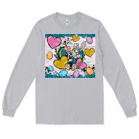 Moon Dust Easter hearts Cowhide tumbler Easter Day Long Sleeve Tee - Neo Western