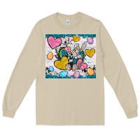 Mushroom Easter hearts Cowhide tumbler Easter Day Long Sleeve Tee - Neo Western