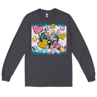 Smoke Easter hearts Cowhide tumbler Easter Day Long Sleeve Tee - Neo Western