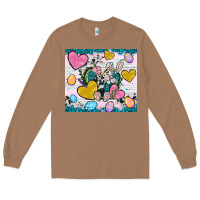Toasted Coconut Easter hearts Cowhide tumbler Easter Day Long Sleeve Tee - Neo Western