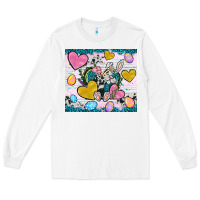 White Easter hearts Cowhide tumbler Easter Day Long Sleeve Tee - Neo Western