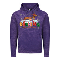 Cloud Purple dachshund through the snow Vintage Hoodie - MaliasSmallBusiness