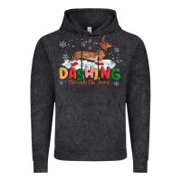 Vintage Black dachshund through the snow Vintage Hoodie - MaliasSmallBusiness