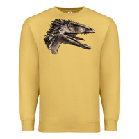 Antique Gold Deinonychus Face Premium Sweatshirt - LillyAllenDesigns