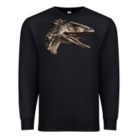 Black Deinonychus Face Premium Sweatshirt - LillyAllenDesigns