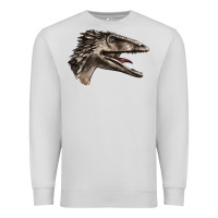 Dove Grey Deinonychus Face Premium Sweatshirt - LillyAllenDesigns