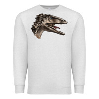 Oatmeal Heather Deinonychus Face Premium Sweatshirt - LillyAllenDesigns