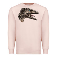 Pale Pink Deinonychus Face Premium Sweatshirt - LillyAllenDesigns