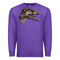 Purple Deinonychus Face Premium Sweatshirt - LillyAllenDesigns