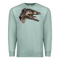 Seafoam Deinonychus Face Premium Sweatshirt - LillyAllenDesigns