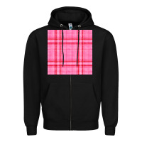 Black valentines day plaid seamless pattern Zipper Hoodie - BundleAndBundleShop