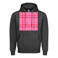 Charcoal Heather valentines day plaid seamless pattern Zipper Hoodie - BundleAndBundleShop