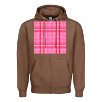 Chestnut valentines day plaid seamless pattern Zipper Hoodie - BundleAndBundleShop