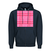 Navy valentines day plaid seamless pattern Zipper Hoodie - BundleAndBundleShop