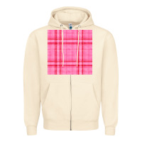 Sandshell valentines day plaid seamless pattern Zipper Hoodie - BundleAndBundleShop