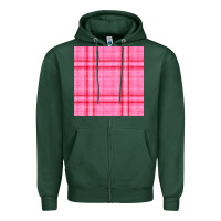 Sports Green valentines day plaid seamless pattern Zipper Hoodie - BundleAndBundleShop