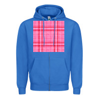 True Royal valentines day plaid seamless pattern Zipper Hoodie - BundleAndBundleShop