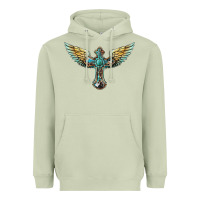 Matcha western cross wings Heavyweight Hoodie - BarkalooDesign