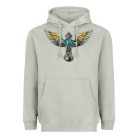 Moon Dust western cross wings Heavyweight Hoodie - BarkalooDesign