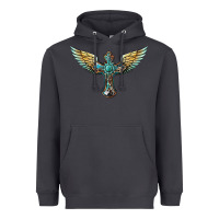 Smoke western cross wings Heavyweight Hoodie - BarkalooDesign