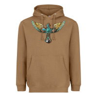 Toasted Coconut western cross wings Heavyweight Hoodie - BarkalooDesign