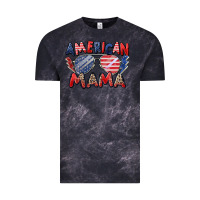 Cloud Black American mama Vintage Tee - Zillion Design Studio