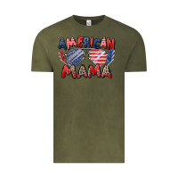 Vintage Olive American mama Vintage Tee - Zillion Design Studio