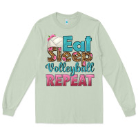 Matcha eat sleep volleyball repeat Long Sleeve Tee - HRA Design Shop