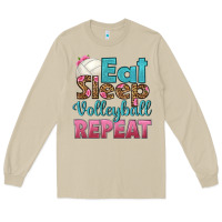 Mushroom eat sleep volleyball repeat Long Sleeve Tee - HRA Design Shop