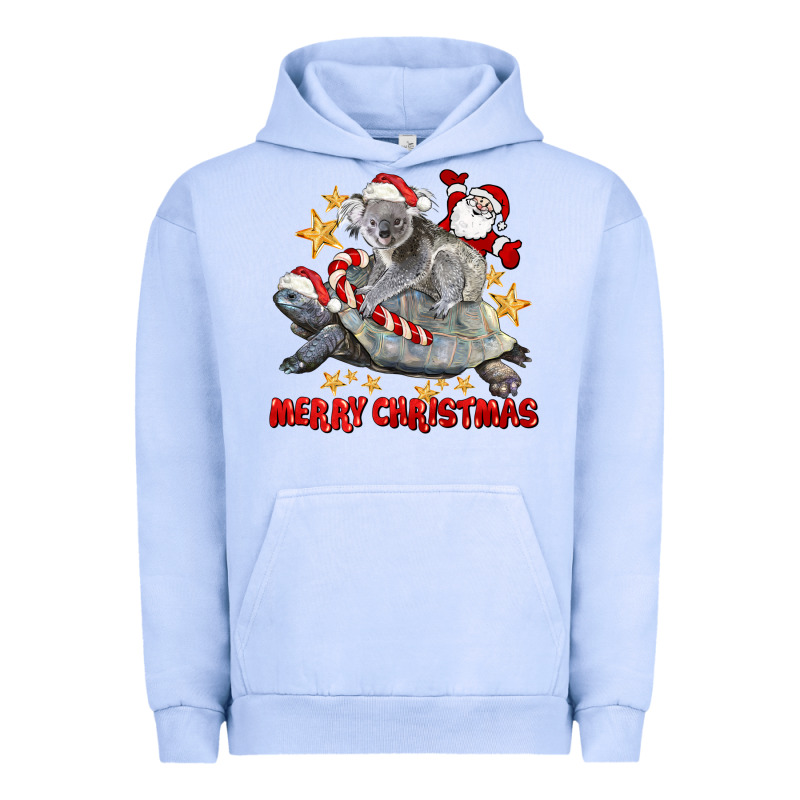 Merry Christmas Tortoise And Koala Urban Hoodie by LillyAllenDesigns | Teevron