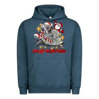 Pigment Midnight Navy Merry Christmas Tortoise And Koala Urban Hoodie - LillyAllenDesigns