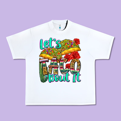 Let's Taco Bout It Urban Heavy Tee Designed By Zillion Design Studio