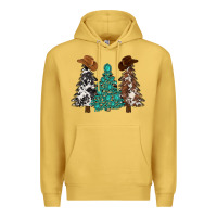 Antique Gold cowhide with gemstones trees Premium Hoodie - MaliasSmallBusiness