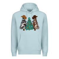Blue Mist cowhide with gemstones trees Premium Hoodie - MaliasSmallBusiness
