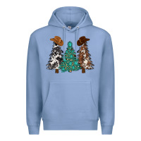 Colony Blue cowhide with gemstones trees Premium Hoodie - MaliasSmallBusiness