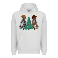 Dove Grey cowhide with gemstones trees Premium Hoodie - MaliasSmallBusiness