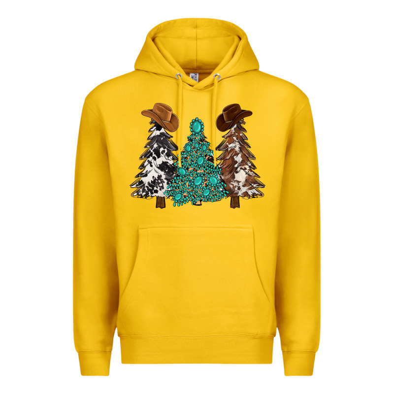 Cowhide With Gemstones Trees Premium Hoodie by MaliasSmallBusiness | Teevron