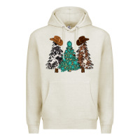 Oatmeal Heather cowhide with gemstones trees Premium Hoodie - MaliasSmallBusiness