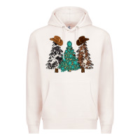 Pale Pink cowhide with gemstones trees Premium Hoodie - MaliasSmallBusiness