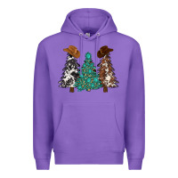 Purple cowhide with gemstones trees Premium Hoodie - MaliasSmallBusiness