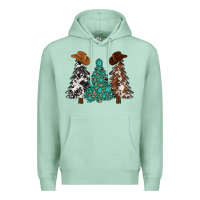Seafoam cowhide with gemstones trees Premium Hoodie - MaliasSmallBusiness