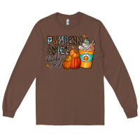 Chestnut pumpkin spice kinda girl Long Sleeve Tee - CowhideDigitalArt