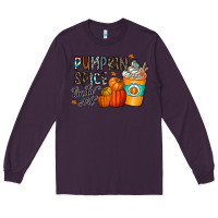 Plum pumpkin spice kinda girl Long Sleeve Tee - CowhideDigitalArt