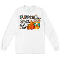 White pumpkin spice kinda girl Long Sleeve Tee - CowhideDigitalArt