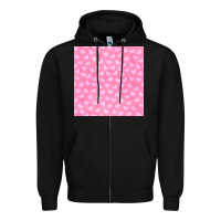 Black valentines day heart seamless pattern Zipper Hoodie - BundleAndBundleShop
