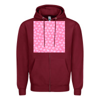 Burgundy valentines day heart seamless pattern Zipper Hoodie - BundleAndBundleShop