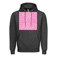 Charcoal Heather valentines day heart seamless pattern Zipper Hoodie - BundleAndBundleShop